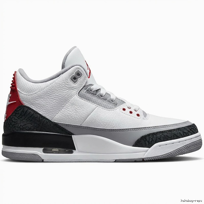 Jordan AJ3 Retro Style White, Black and Red