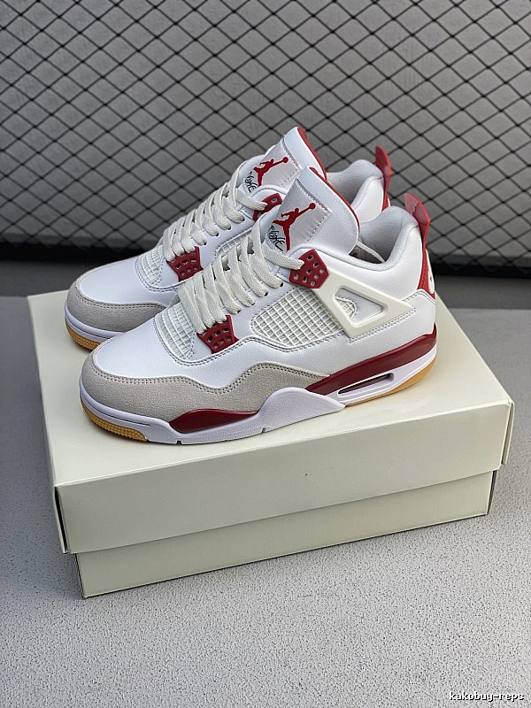 Jordan White and Red Basketball High-Tops, Structured High Top