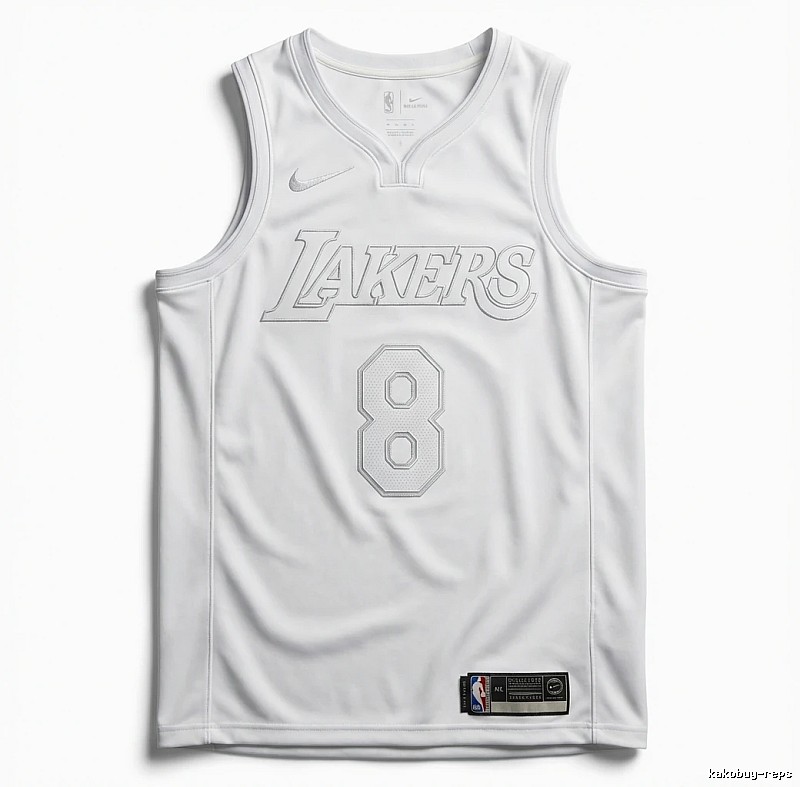 Kobe Lakers retro-style white tank top