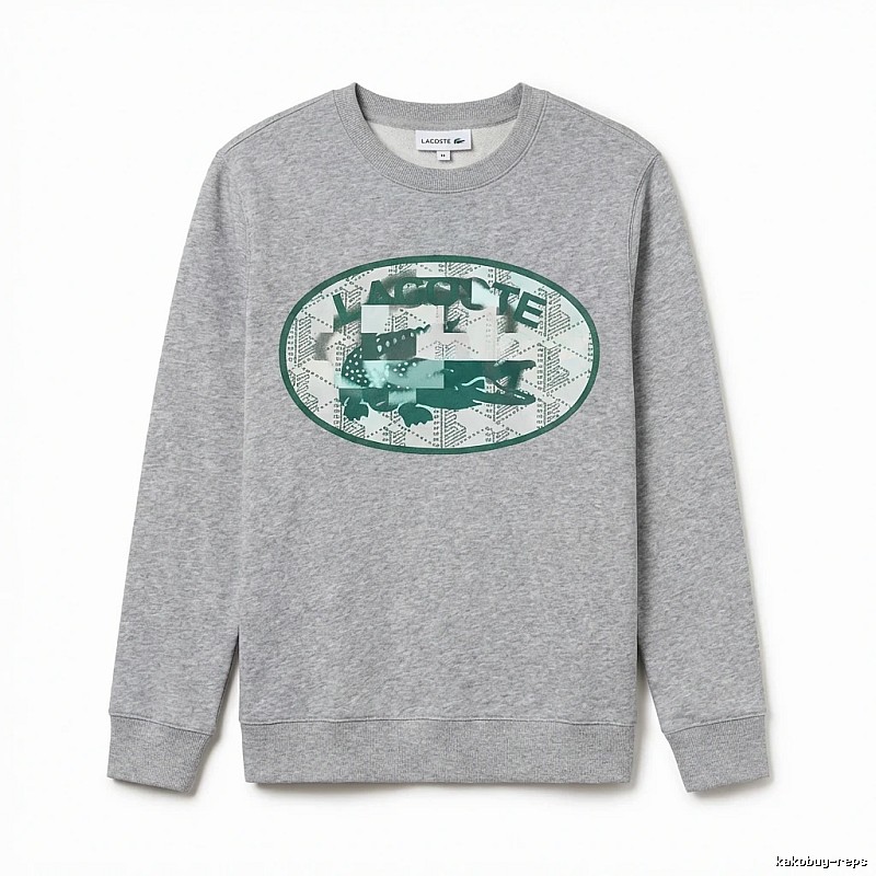 Lacoste retro-style grey sweatshirt