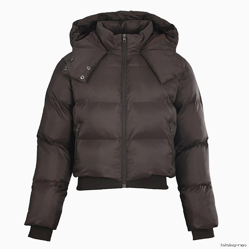 Layering Cropped Puffer Jacket by Independent Design - Dark Brown