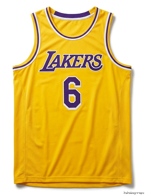 LBJ's No. 6 yellow jersey of the Lakers.