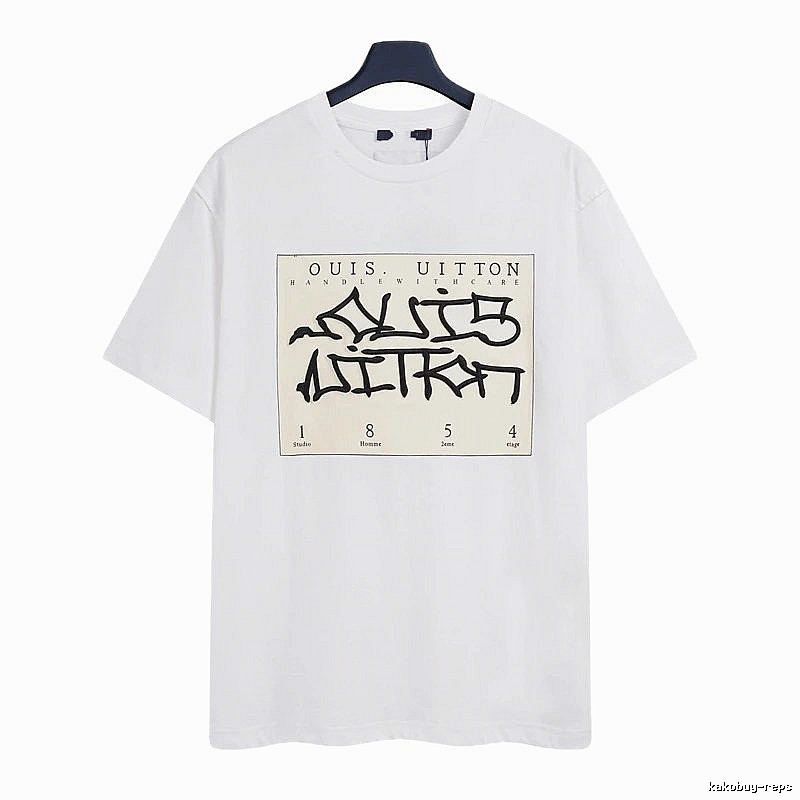 Louis Vuitton Graffiti Street Style White Short-sleeve T-shirt
