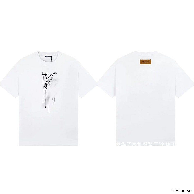 Louis Vuitton Graffiti Trend Style White Short-sleeve T-shirt