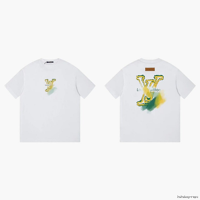 Louis Vuitton LV Printed Casual Style White T-Shirt
