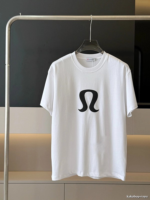 lululemon Classic Logo Casual Style White T-Shirt