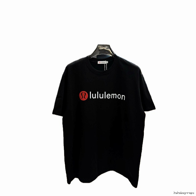 lululemon Printed Casual Style Black Short-sleeve T-shirt