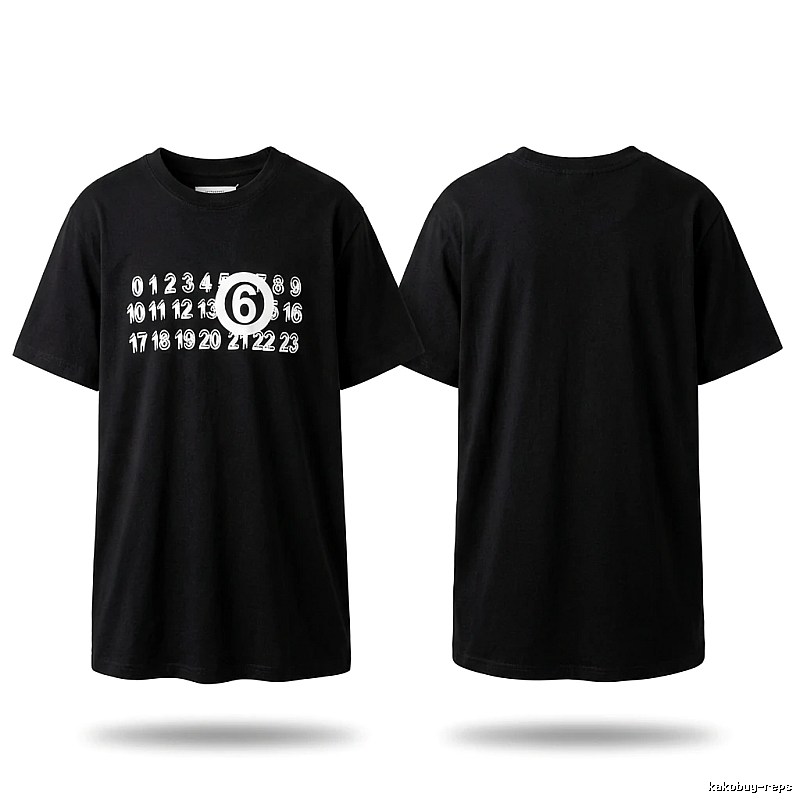 Maison Margiela black T-shirt with digital printing