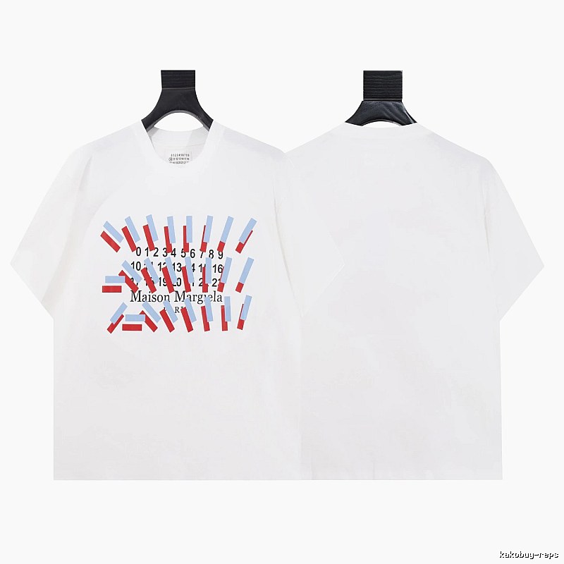 Maison Margiela Digital Print Casual White T-Shirt