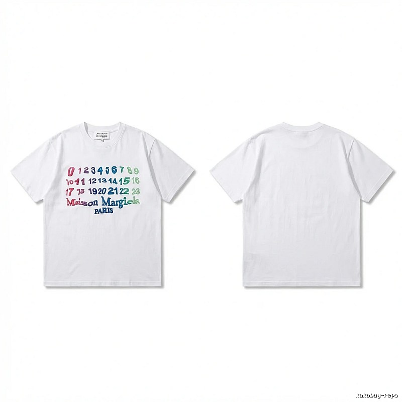 Maison Margiela digital-style white T-shirt
