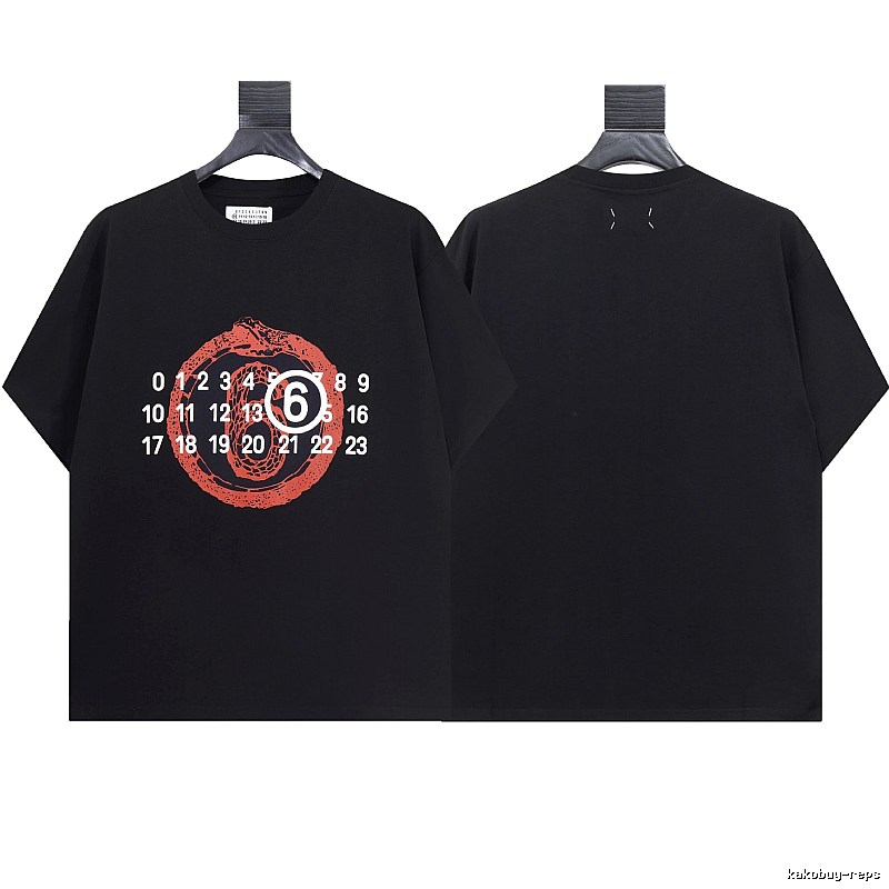 Maison Margiela MM6 Street Style Black Short Sleeve T-shirt