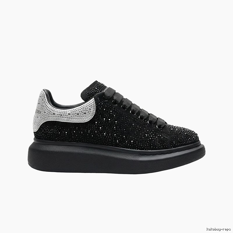 McQueen Thick-soled Trendy and Cool Black Shoes