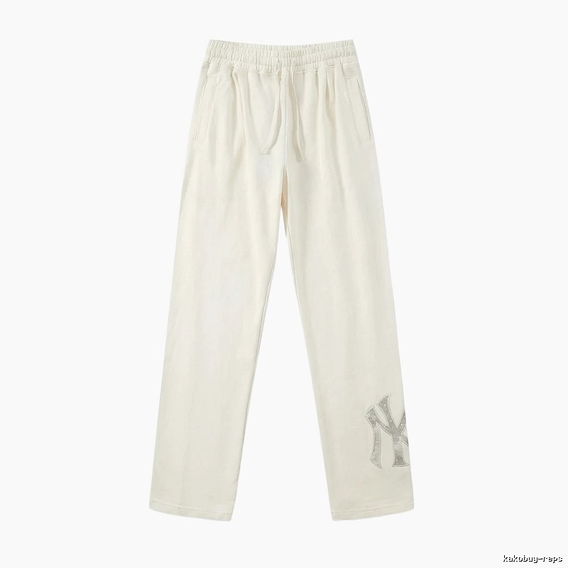 MLB casual style white long trousers