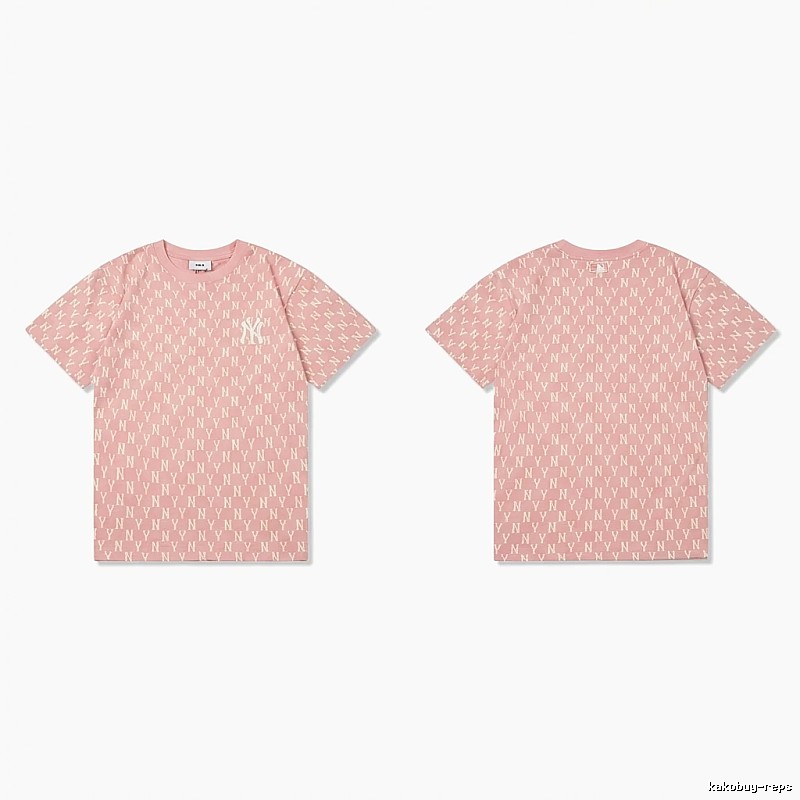 MLB full - print style pink T - shirt