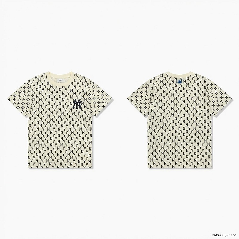 MLB full-print trendy style white T-shirt