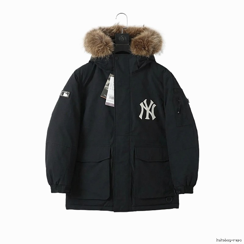 MLB workwear style black down jacket