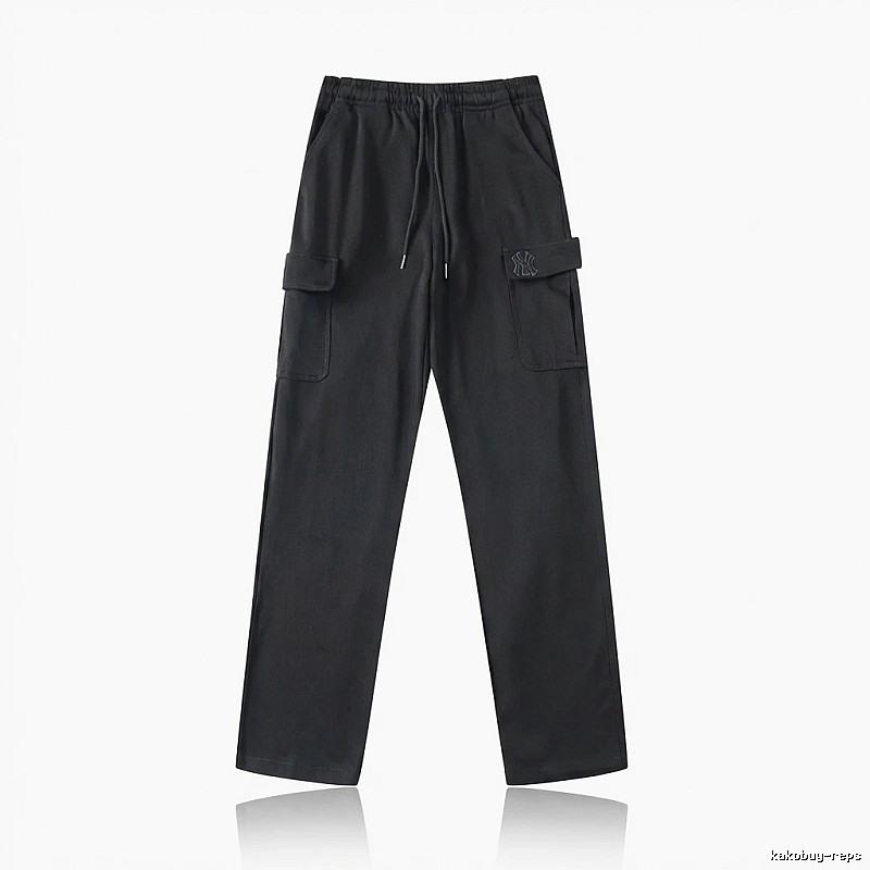 MLB workwear style black long trousers