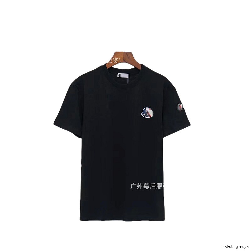 Moncler Badged Casual-Style Black T-Shirt
