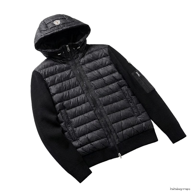 Moncler black casual style down jacket
