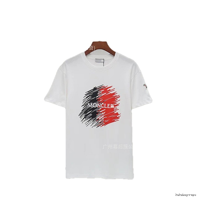 Moncler Graffiti Casual Style White Short-sleeve T-shirt