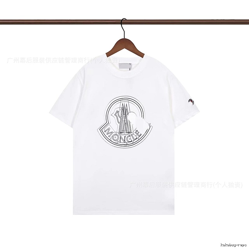 Moncler Large Logo Trendy Style White Short-sleeve T-shirt