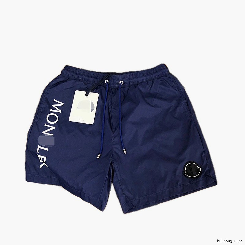 Moncler Letter Print Casual Style Navy Blue Shorts