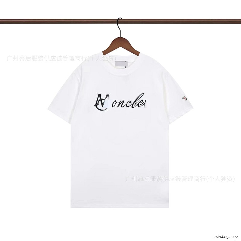 Moncler Letter Print Casual White T-Shirt