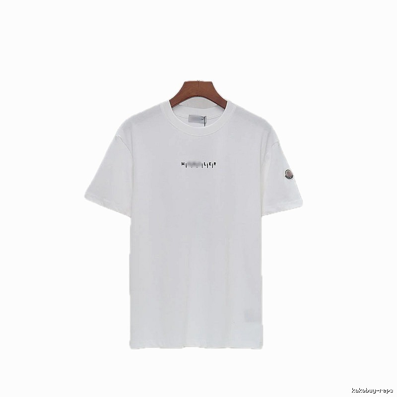 Moncler Letter Print Minimalist Style White T-Shirt
