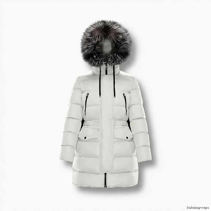 Moncler long fashion white down jacket
