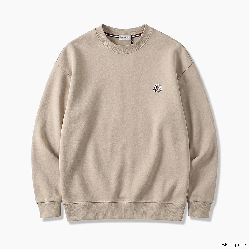 Moncler minimalist style beige sweatshirt