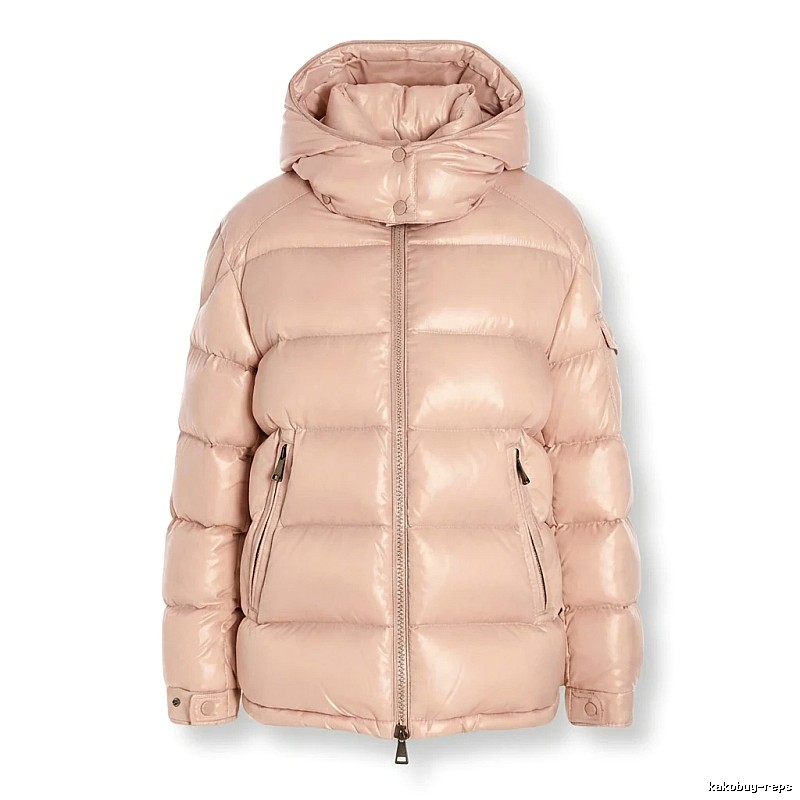 Moncler shiny casual pink down jacket