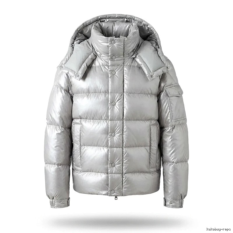 Moncler Silver Shiny Trendy and Cool Down Jacket