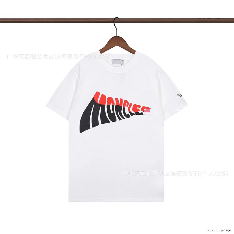 Moncler Trendy Printed White Short-sleeve T-shirt
