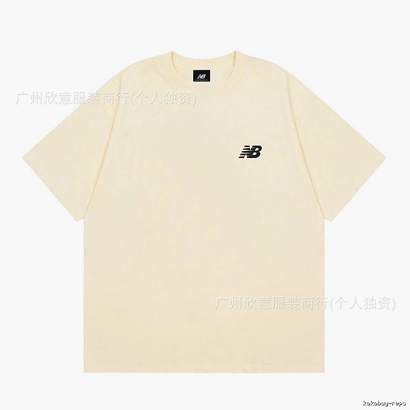 New Balance Casual Minimalist Beige Short-sleeve T-shirt