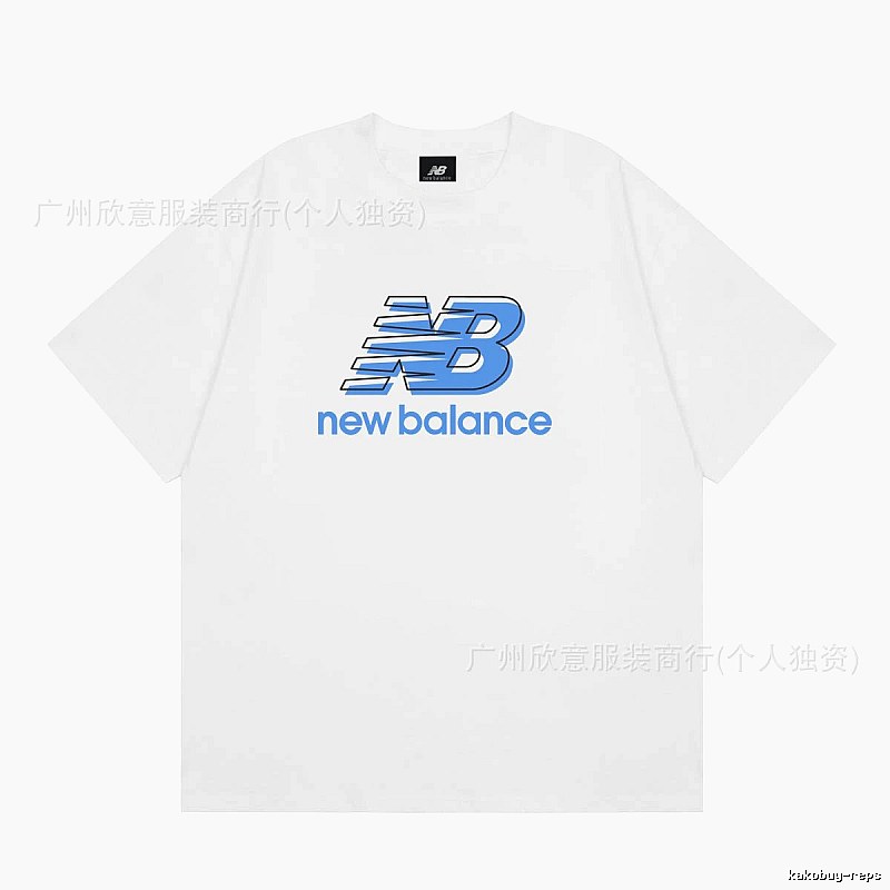 New Balance Casual Printed White Short-sleeve T-shirt