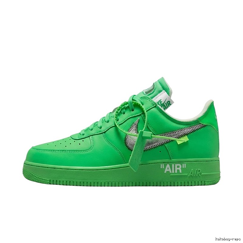 Nike Air Force 1 fluorescent green sneakers