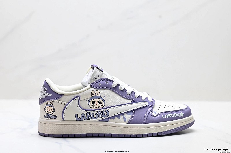 Nike LABUBU Co-branded Purple and White Sports Shoes