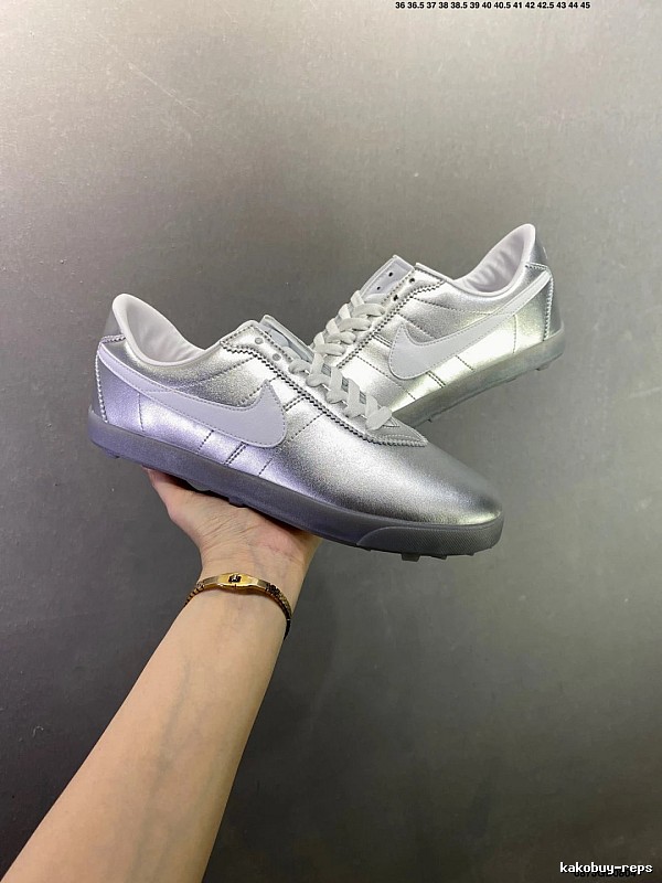 Nike Metallic Silver Padded Heel Tab Low-Top Sneakers