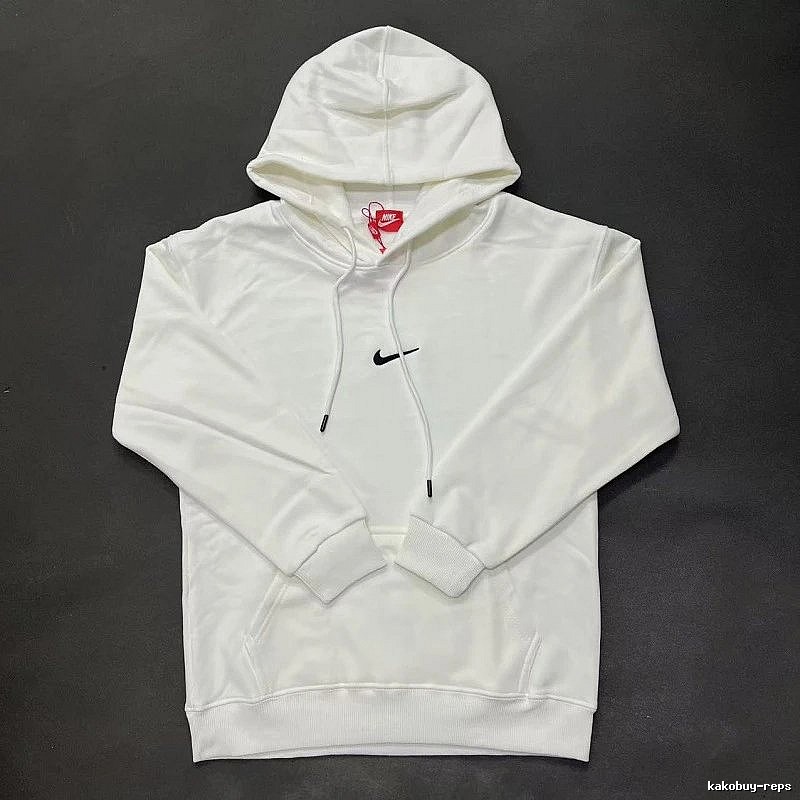 Nike Small-Logo Detail White Zip Hoodie Resort Wear Swoosh