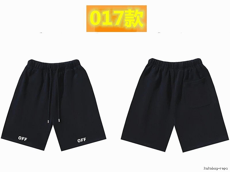 Off-White 017 Simple Style Black Shorts