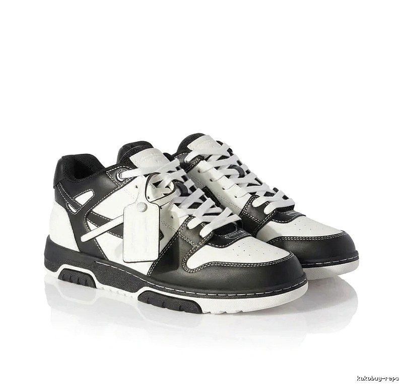 Off-White black and white spliced style board shoes