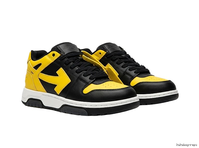 Off-White casual style black and yellow sports shoes