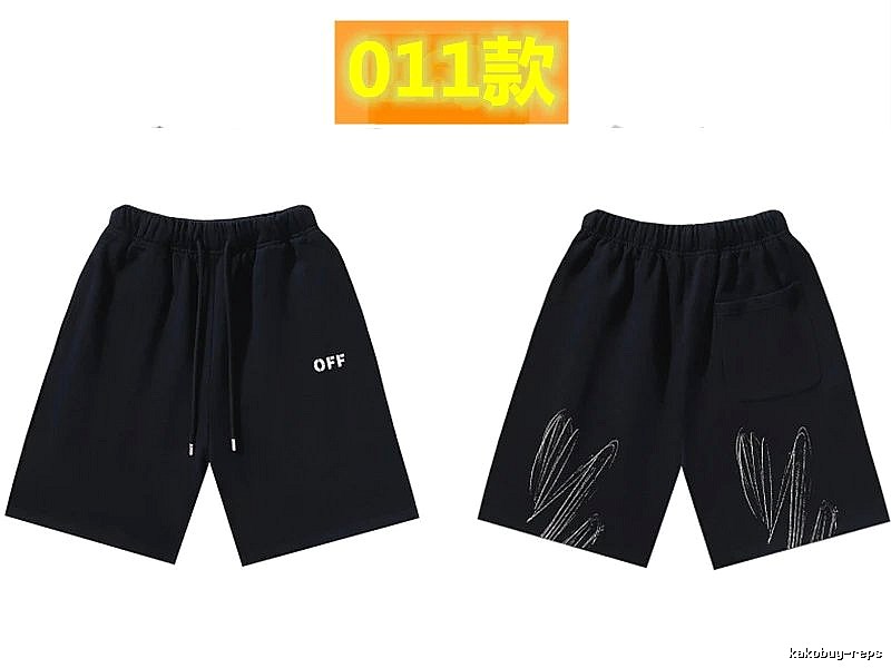 Off-White Style 011 Trendy Black Shorts