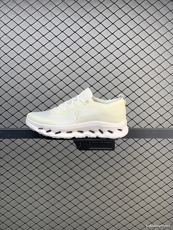 On White and Yellow Cloud Runners Defined by Open Mesh Panels