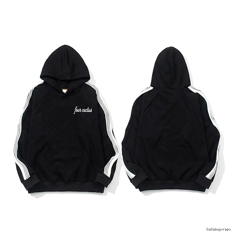 Other black hoodies with side stripes style