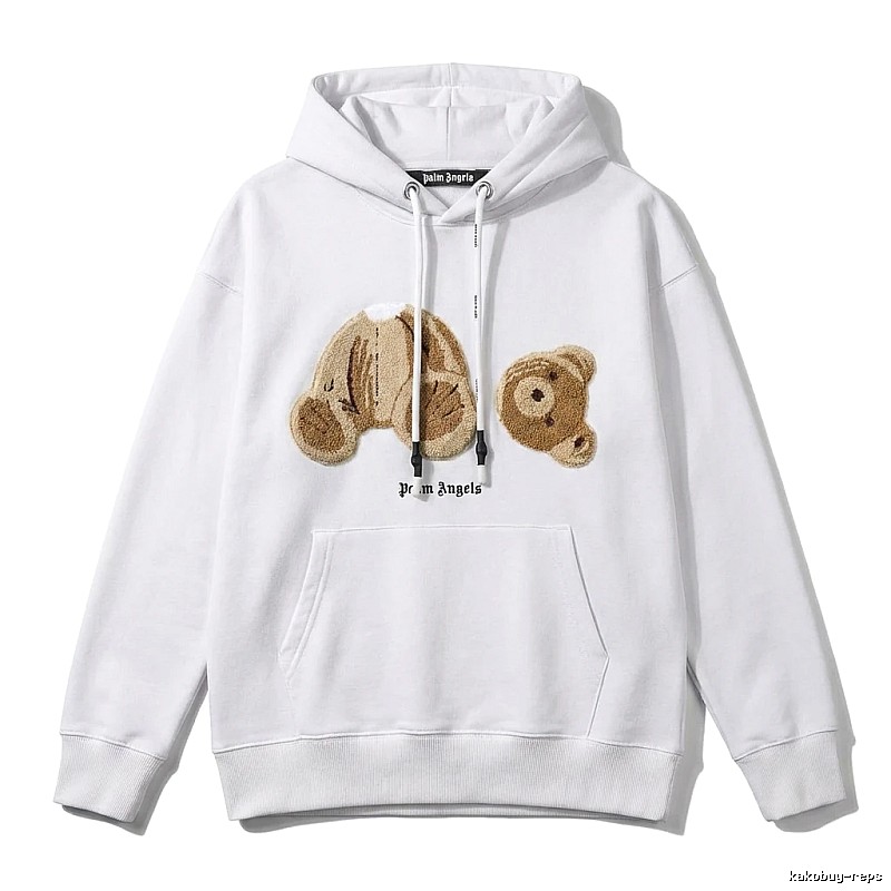 Palm Angels Bear Trend Brand White Sweatshirt