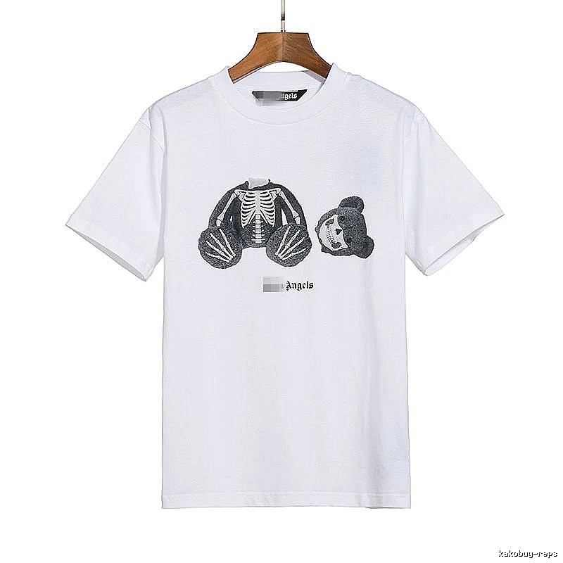 Palm Angels Classic Bear graphic T-shirt White Colorful Bear with Travel-Friendly Style