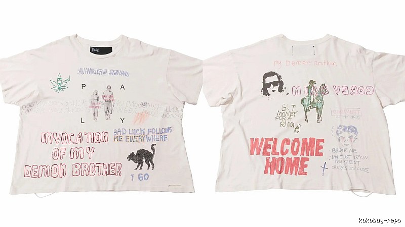 Paly Hollywood Devil Graffiti Street Style Off-white T-shirt