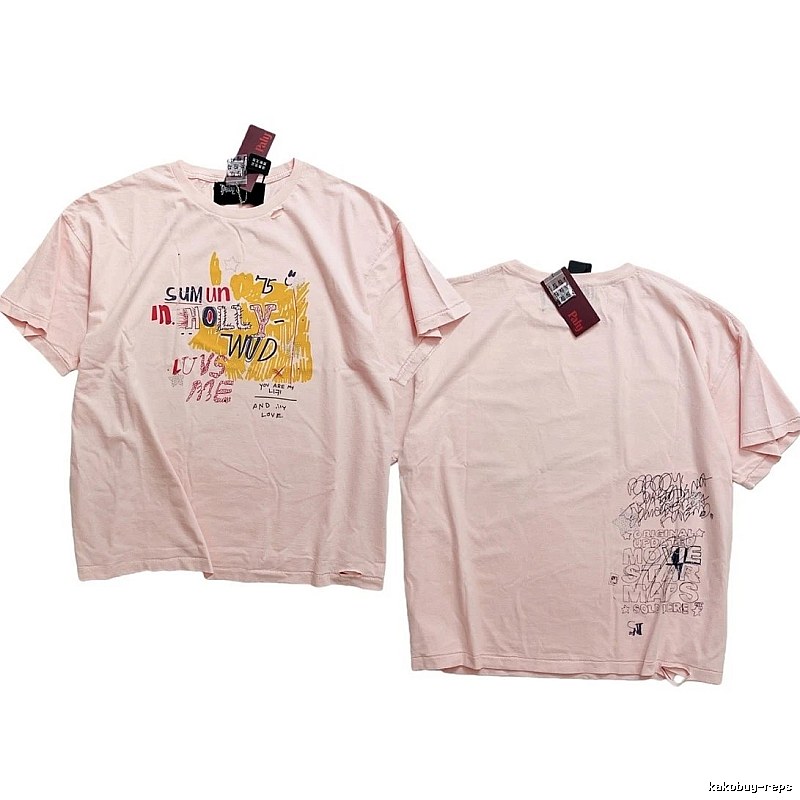 Paly Hollywood Graffiti Street Light Pink T-shirt