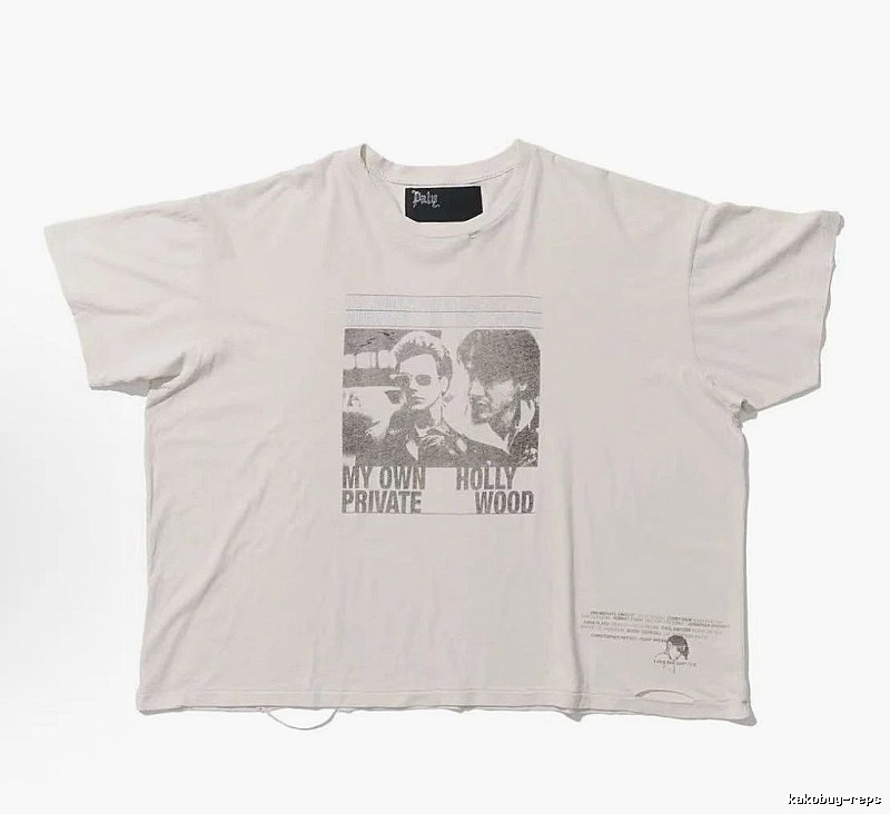 Paly Hollywood Portrait Print Vintage Off-white T-shirt